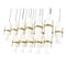 Z-Lite Cayden Linear Chandelier, 17-Light, 18in W x 42in L x 16.75in H, Modern Gold/Clear + Etched Opal 1946P-17L-MGLD - alternate 7